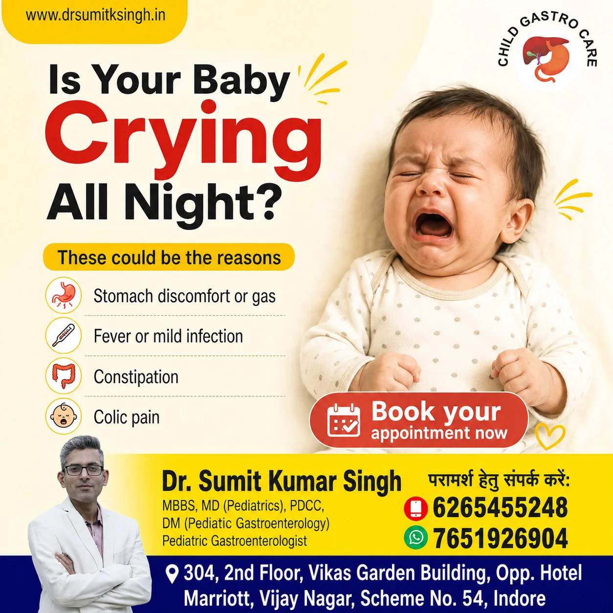 Baby Crying at Night Common Causes and When to Seek Help in Indore